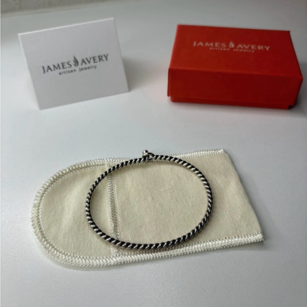 James Avery Twisted Silver Bangle - image 6